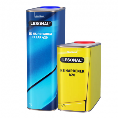 2. CONSUMABILE - Pachet lac auto, Lesonal HS Premium 5:3, cantitate 1 / 5 litri lac + 1 / 5 litri intaritor