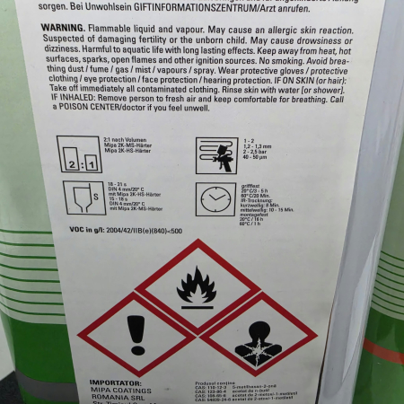 Pachet lac auto, Mipa CS95, UHS 2:1, cantitate 1 / 5 litri + intaritor [1]