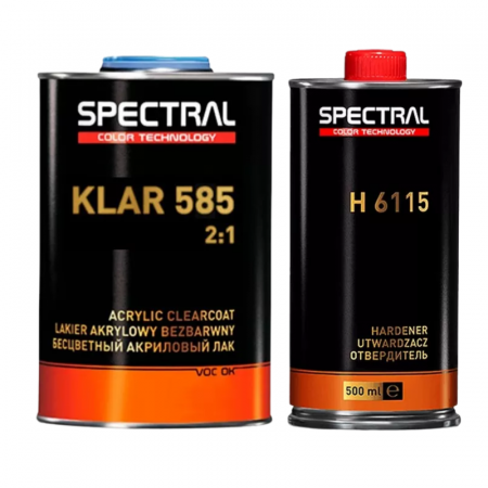 2. CONSUMABILE - Pachet lac auto, Novol Spectral Klar 585, VHS 2:1, gramaj 1 / 5 litri lac + 0.5 / 2.5 litri intaritor