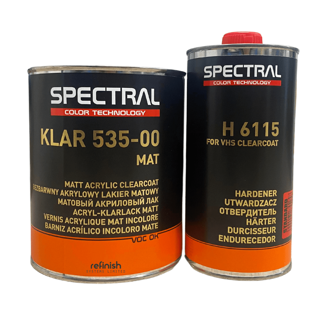 Lac auto Mat - Pachet lac auto mat, Novol Spectral Klar 535-00, mat 4:1, gramaj 1 litru lac + 0.25 litri intaritor