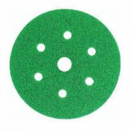2. CONSUMABILE - Disc abraziv velcro, 3M 245 Hookit Verde, granulatie P60, diametru 150 mm