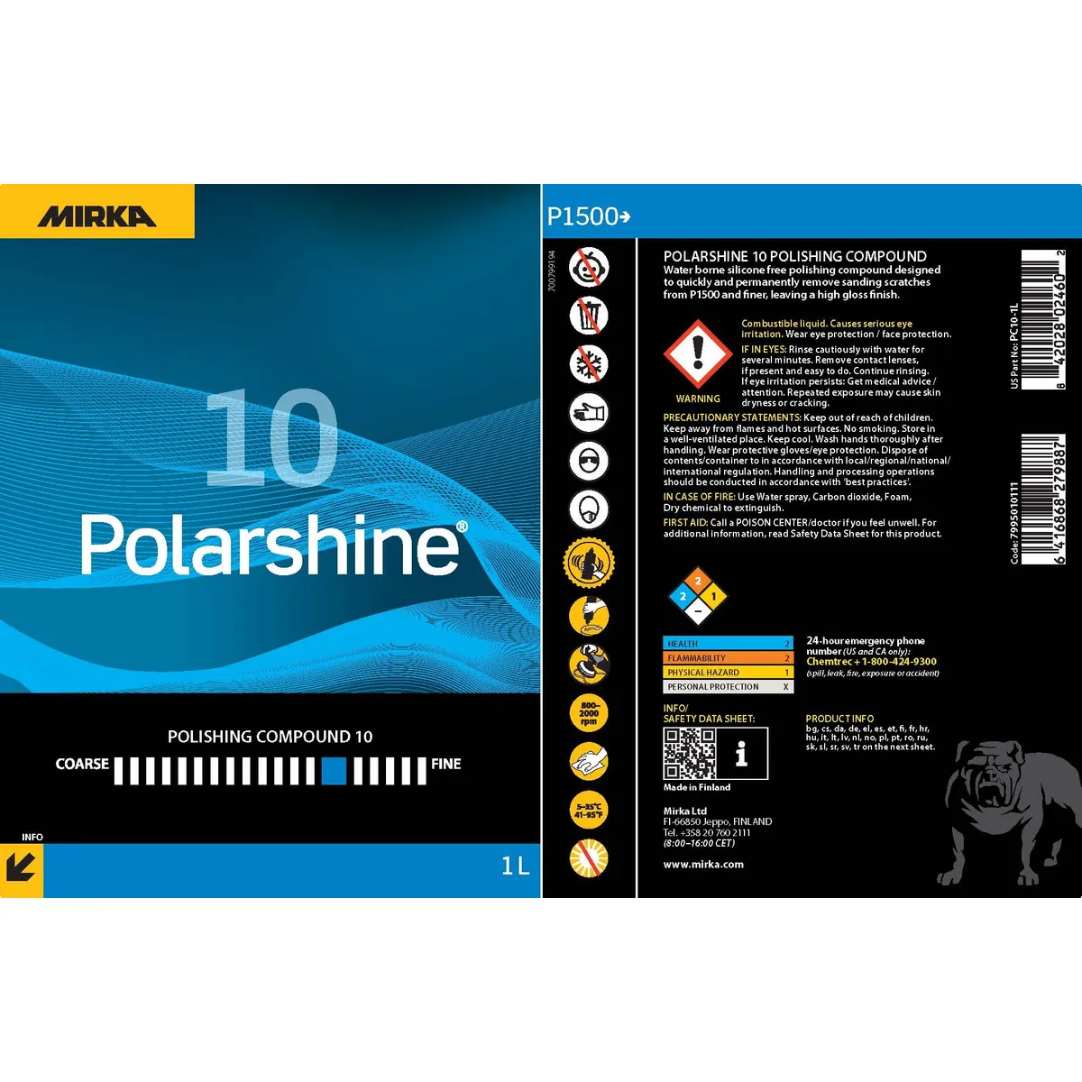 Pasta polish, Polarshine® 12 Polishing Compound, compus de lustruit într-o singură etapă pe bază de apă și fără silicon., gramaj 1 litru [4]