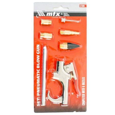 Pistol de suflat cu aer, Matrix  573369, pachet cu 6 duze de schimb [2]