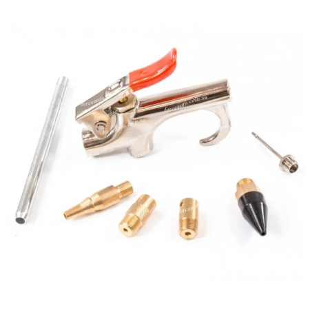 Suflat - Pistol de suflat cu aer, Matrix  573369, pachet cu 6 duze de schimb
