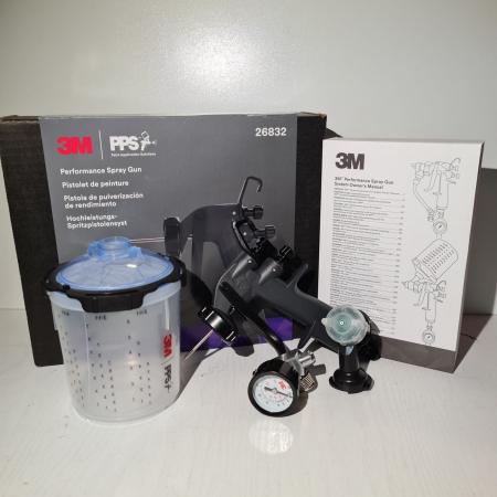 Pistol de vopsit, 3M Accuspray PPS 2.0 26778, Starter Kit HVLP, contine duza 1.2 mm, 1.3 mm si 1.4 mm, manometru, cana 700 ml [4]