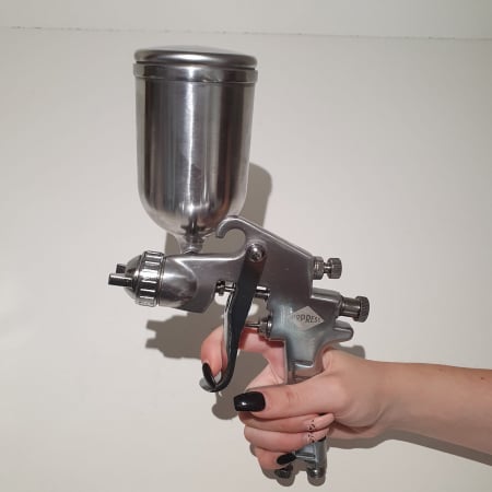 Pistol de vopsit, Airpress 45184 HP, cupa metal 400 ml, duza la alegere, consum aer incepand cu 113 l/min [5]