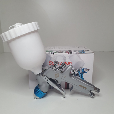 Pistol de vopsit, Airpress 45194 LVMP, cupa plastic 600 ml, duza la alegere, consum aer incepand cu 114 l/min [12]