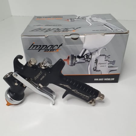 Pistol de vopsit, Anest Iwata AZ3 HTE-S Impact - Black Version Air Gunsa, cupa plastic 600 ml, diferite duze la alegere [9]