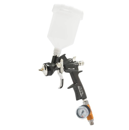 Pistoale cana sus (gravity) - Pistol de vopsit, ANI Prof F160 PLUS/S HPS, cupa plastic 600 ml, duza 1.3 mm + manometru