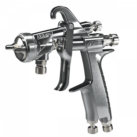 1. PISTOALE VOPSIT - Pistol de vopsit cu prezurizare, Anest Iwata WIDER 1 CHROME, duza la alegere, consum aer 220-270 l/min