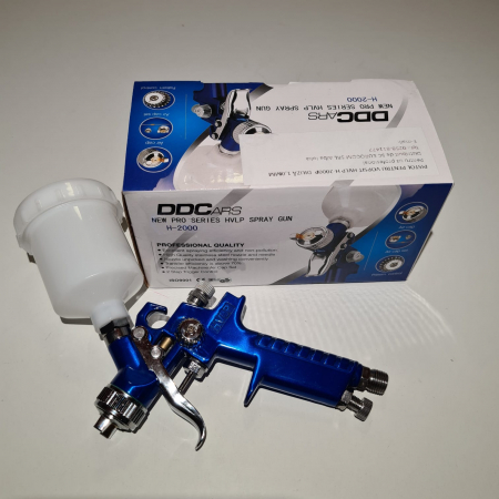 Pistol de vopsit pentru retus, DD Cars MINI H-2000, consum aer 90 - 140 l/min, cana 125 ml [3]