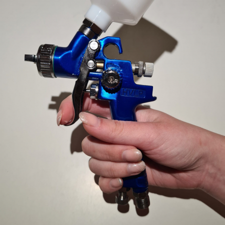 Pistol de vopsit pentru retus, DD Cars MINI H-2000, consum aer 90 - 140 l/min, cana 125 ml [5]