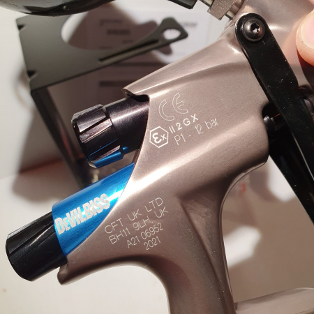 Pistol de vopsit DeVilbiss DV1 VOPSEA, cupa plastic 560 ml, duza la alegere, consum aer incepand cu 300 l/min [2]
