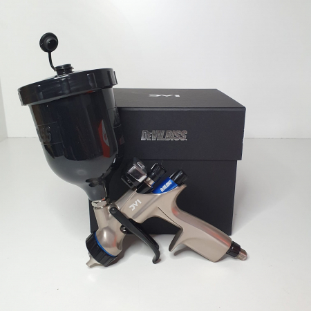 Pistol de vopsit DeVilbiss DV1 VOPSEA (DIGITAL), cupa plastic 600 ml, duza la alegere, consum aer incepand cu 300 l/min [8]