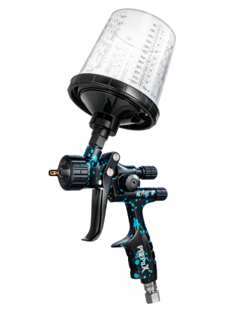 1. PISTOALE VOPSIT - Pistol de vopsit, PrepitX ALPHA X Performance, cupa plastic neagra 600 ml, duza la alegere, consum aer 250 l/min