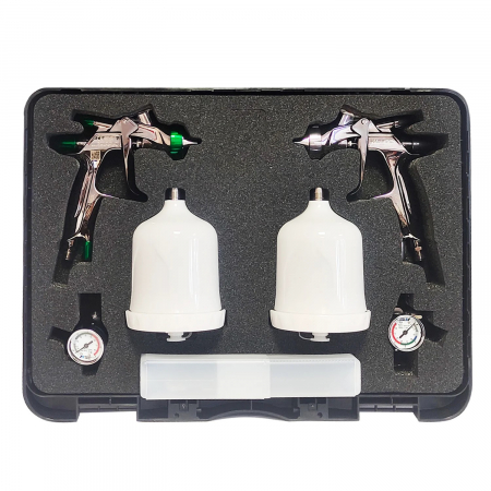Pachete promotionale - Valiza pistoale de vopsit, Anest Iwata WS400 Seria 2, BFS + 1,2 HD, cupa plastic 600 ml