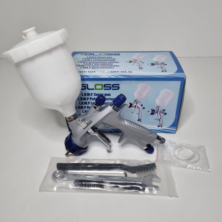 Pistol de vopsit Gloss GH-SH LVMP, cupa plastic 600 ml, duza la alegere, consum aer incepand cu 255 l/min [1]