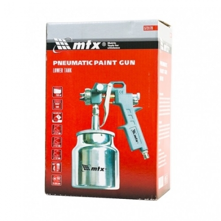 Pistol de vopsit, Matrix 573179, cana jos metalica 750 ml, duza 1.2, 1.5 si 1.8 mm [1]