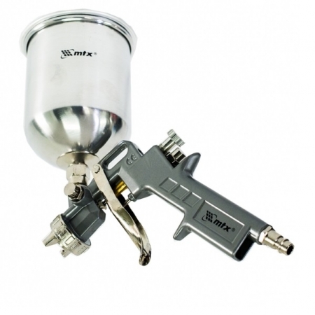 Pistol de vopsit, Matrix 573149, cana metalica 600 ml, duza 1.2, 1.5 si 1.8 mm, consum aer 75 - 230 l/min [1]