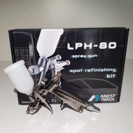 Pistol de vopsit pentru retus, Anest Iwata LPH-80, cupa plastic 70 ml, duza 0.6 - 1.2 mm, consum aer 60 l/min [9]