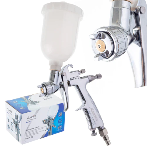 Pistol de vopsit pentru retus, Auarita MP-102, cana plastic 250 ml, duza 0.8 mm, consum aer 113-170 l/min [5]