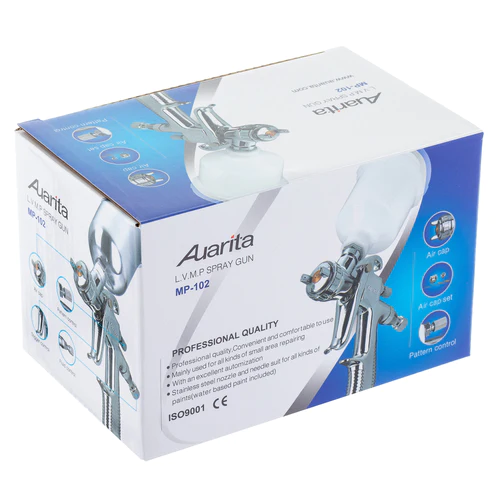 Pistol de vopsit pentru retus, Auarita MP-102, cana plastic 250 ml, duza 0.8 mm, consum aer 113-170 l/min [2]