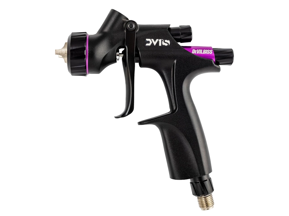 Pistol de vopsit pentru retus, DeVilbiss DV1s Smart/Spot Repair, cupa plastic 125 ml, diferite duza, consum aer 115-130 l/min [1]
