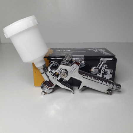 Pistol de vopsit pentru retus, Sagola Spray Gun 474, cupa plastic 125 ml, consum aer de la 70 l/min [3]