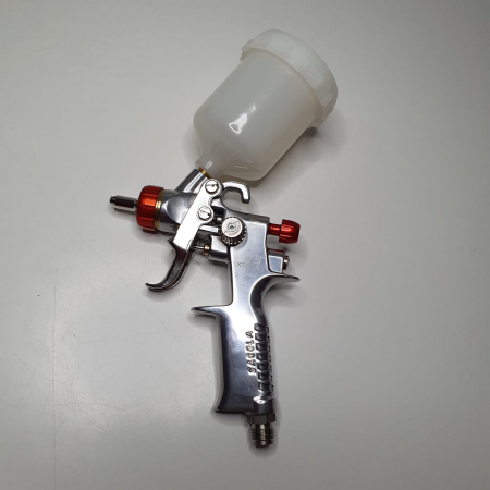 Pistol de vopsit pentru retus, Sagola Spray Gun 475 XTECH R5, cupa plastic 125 ml, duza 0.5 mm, consum aer 100 l/min [7]