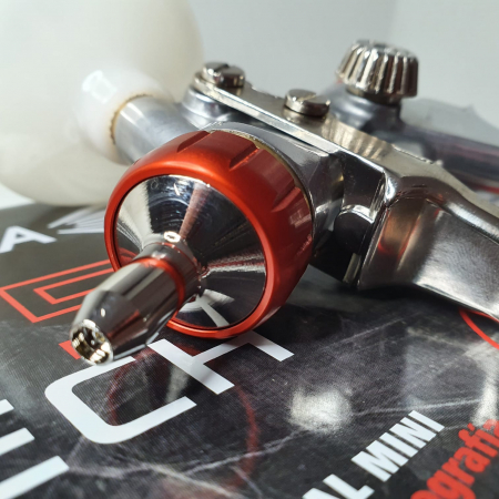Pistol de vopsit pentru retus, Sagola Spray Gun 475 XTECH R5, cupa plastic 125 ml, duza 0.5 mm, consum aer 100 l/min [11]