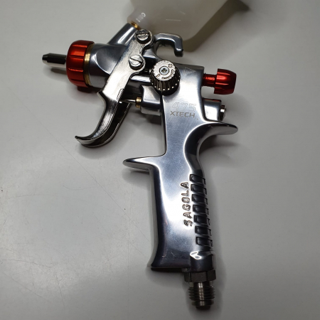 Pistol de vopsit pentru retus, Spray Gun 475 XTECH, cupa plastic 125 ml, duza 0.5 mm, consum aer de la 45 l/min [6]