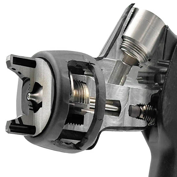 Pistol de vopsit pentru retus, Walcom EGO Carbonio 190 HALO, consum aer 145 - 190 l/min, cana 80 si 180 ml, duza la alegere [2]