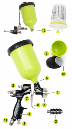 Pistol de vopsit, Sames Kremlin FSTART G Conventional, cupa plastic 600 ml, duza la alegere, consum 386 l/min [2]