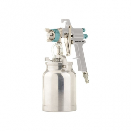 1. PISTOALE VOPSIT - Pistol de vopsit, STELS 57364, cana jos metalica 1000 ml, duza 1.8 mm si 2.0 mm, consum aer 180-240 l/min