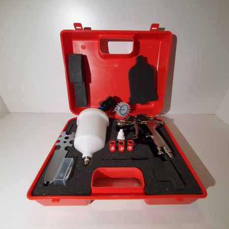 Pistol de vopsit, Walcom Slim HTE HD, consum aer 240 - 280 l/min, cana sus presurizata 600 ml, duza la alegere [7]