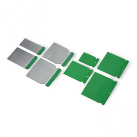 Scule speciale pentru chit - Cutite japoneze metal/plastic, Boll PRBL-6006X, pentru chit diferite marimi (set 4 buc)