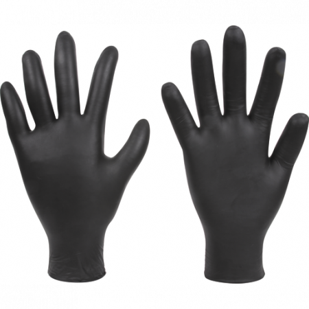 2.1 PROTECTIE PERSONALA - Manusi nitril, Forch 5405 260 X, foarte rezistente, culoare neagra, grosime 0.12 mm, cutie 100 buc