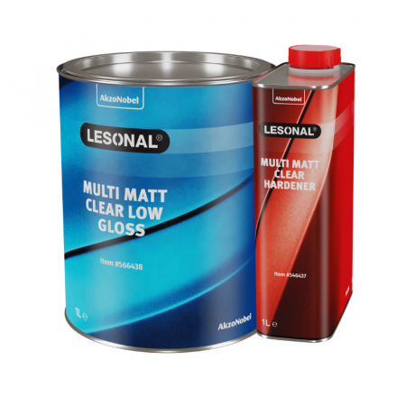 2. CONSUMABILE - Pachet lac auto mat, Lesonal Multi Mat 5:2, cantitate 1 litru lac + 1 litru intaritor