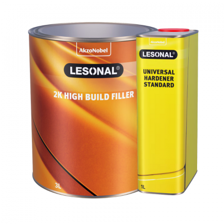 Filler - Primer / Filler acrilic 5:1, Lesonal 2K HB, culoare la alegere, cantitate 3 litri filler + 1 litru intaritor