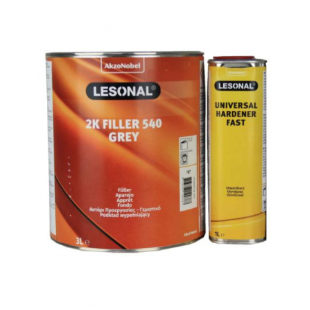 2. CONSUMABILE - Primer / Filler acrilic 5:1, Lesonal 2K 540, culoare la alegere, cantitate 3 litri filler + 1 litru intaritor