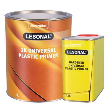 Filler - Primer pentru plastic 5:1, Lesonal 2K Plastic Primer, cantitate 1 litru filler + 0.5 litri intaritor
