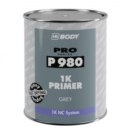 Filler - Primer / Filler acrilic 1K, HB Body P980, culoare gri, cantitate 1 litru