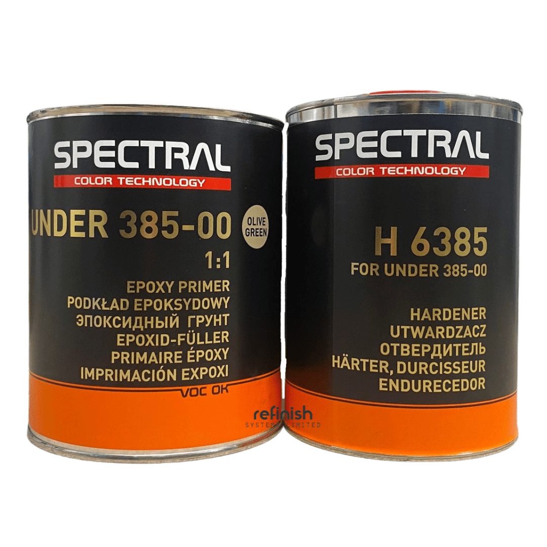 2. CONSUMABILE - Primer / Filler acrilic, Novol Spectral Under 385-00, culoare olive green, gramaj 800 ml filler + 800 ml intaritor