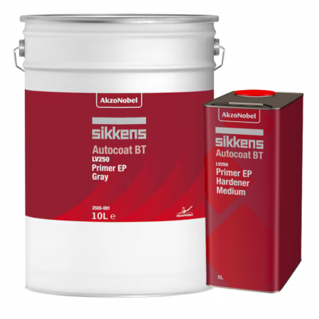 2. CONSUMABILE - Grund epoxidic, Sikkens Autocoat LV 250, culoare gri, gramaj 10 litri grund + 5 litri intaritor