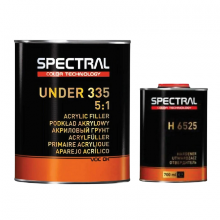 2. CONSUMABILE - Primer / Filler acrilic, Novol Spectral Under 335, culoare alb / gri / negru, gramaj 3.5 litri filler + 750 ml intaritor