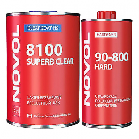 2. CONSUMABILE - Pachet lac auto, Novol 8100 Superb HS 2:1, gramaj 1 litru lac + intaritor 0.5 litri