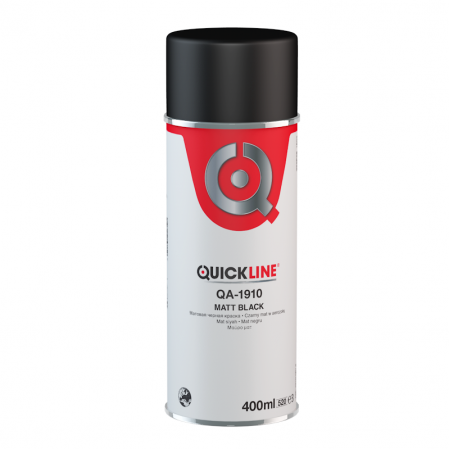 Vopsea Spray - Spray negru mat, Quickline QA-1910, cantitate 0.4 litri