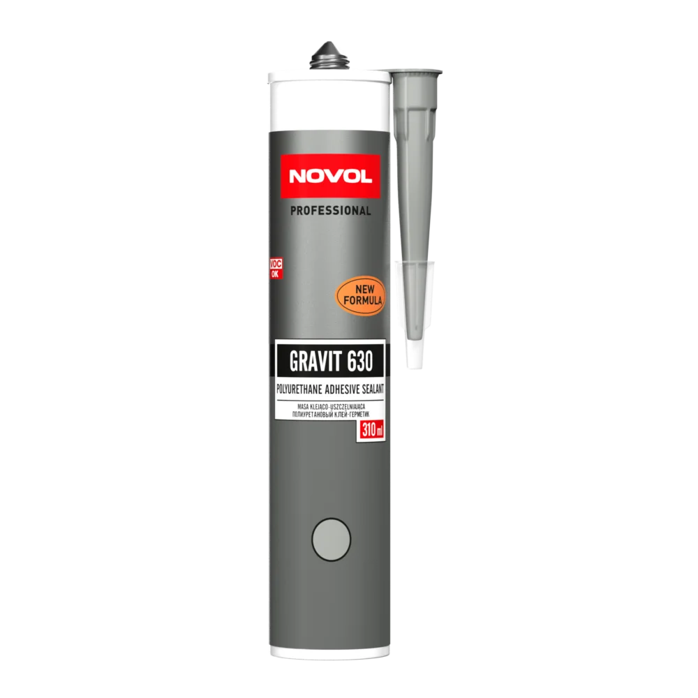 2. CONSUMABILE - Mastic poliuretanic, Novol Professional Gravit 630, culoare alb / gri / negru, gramaj 300 ml