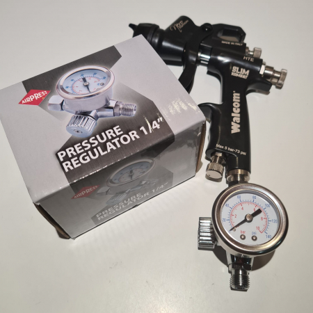 Regulator de presiune aer cu manometru mecanic, Airpress 45748-R, montare pe furtun, cupla 1/4, maxim 10 bar [2]