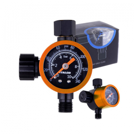 Regulator de presiune aer cu manometru mecanic, Italco ModelOne, montare pe furtun, cupla 1/4, maxim 10 bar [2]